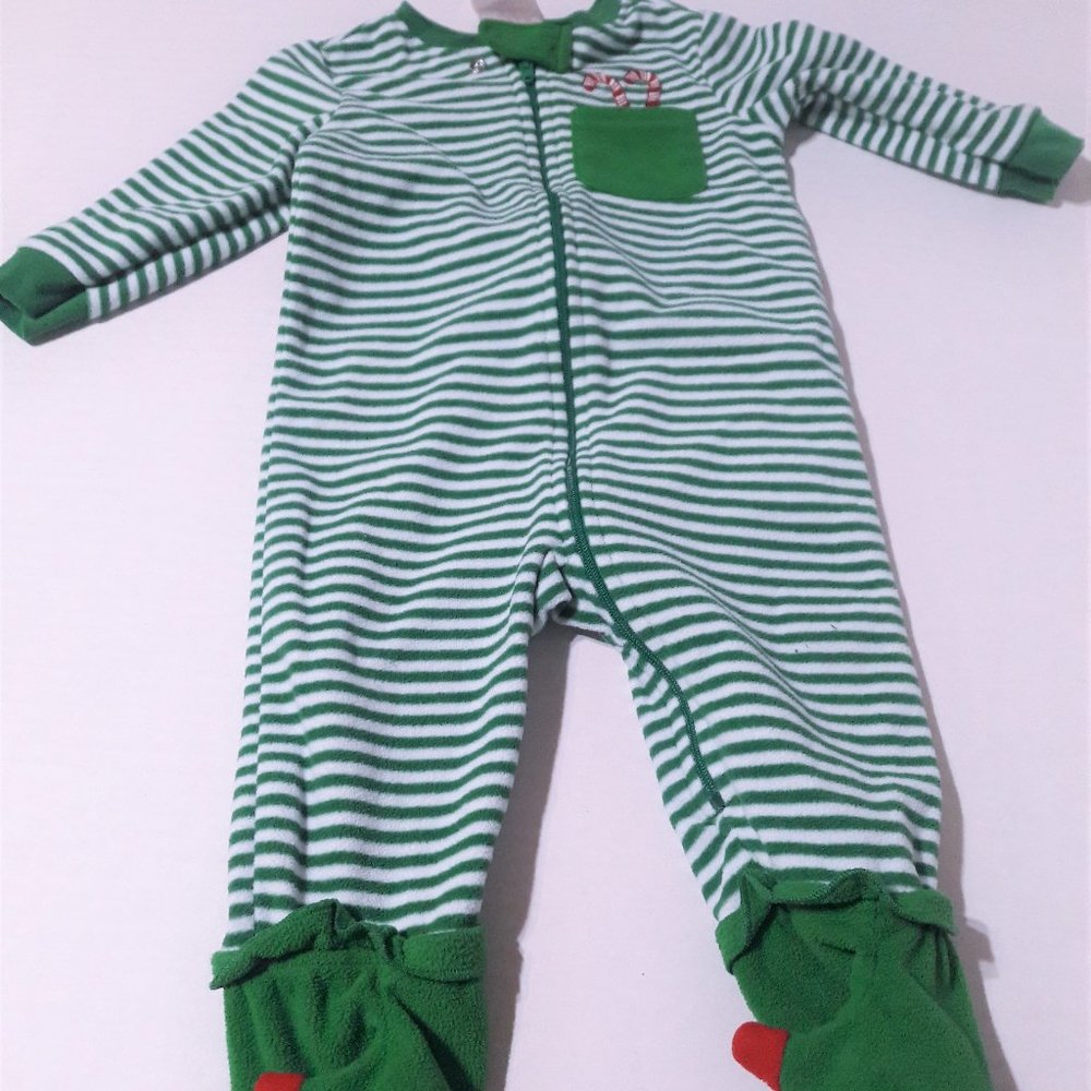 4/$10 Boy Footed Fleece Sleeper 6-9 mos Christmas